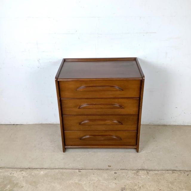 Wood Vintage Templeton Furniture Co. Walnut Four-Drawer Chest For Sale - Image 7 of 16