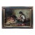 Late 19th Century Attributed Sophie-Vera Bovet Large Vivid Floral Figurative Oil Painting, Green & Gold Gilt Frame For Sale