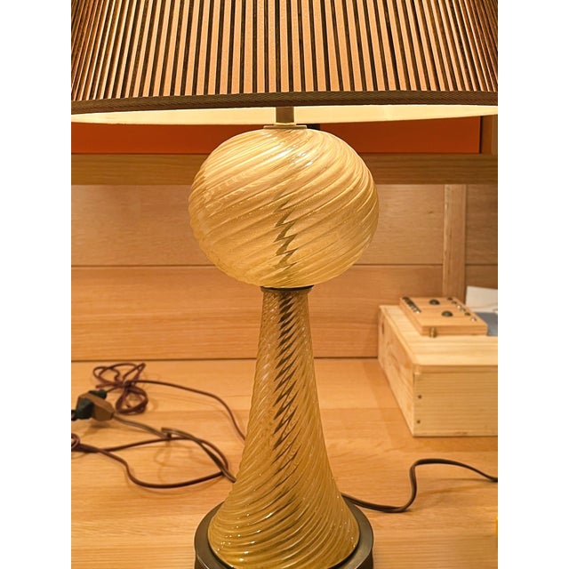 Transparent 1940s Barovier & Toso Murano Glass Table Lamps - A Pair For Sale - Image 8 of 12