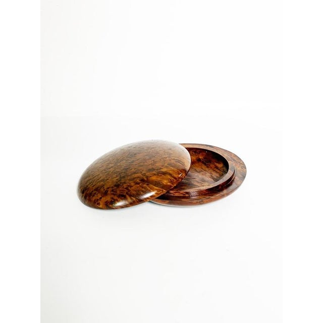 Contemporary Vintage Round Wooden Box, France, 1970s For Sale - Image 3 of 10