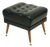 Vintage Black Ottoman with Conical Legs, 1960s For Sale