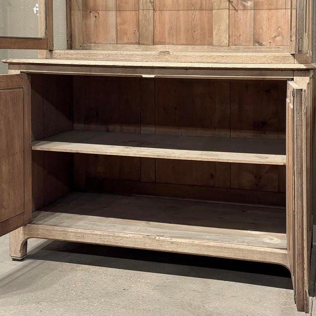 Pair of Monumental Stripped Gothic Revival Solid Oak Display Bookcases For Sale - Image 18 of 18