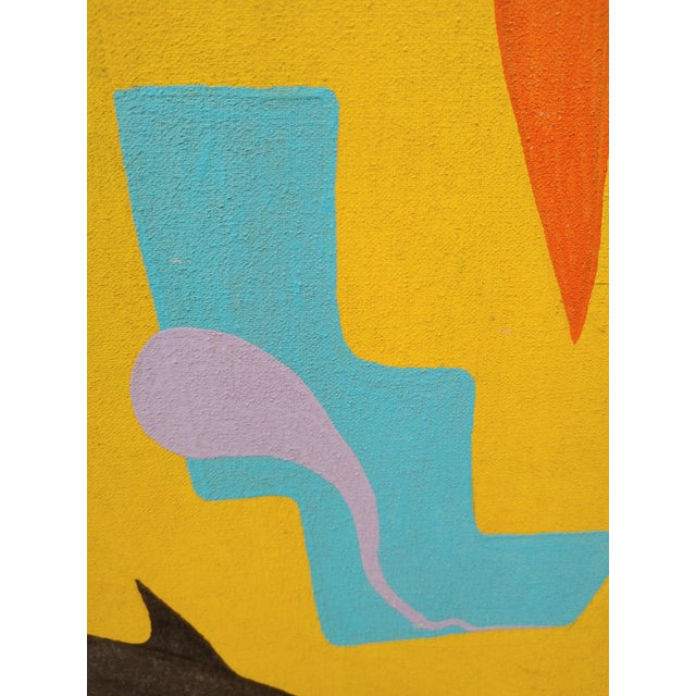 1998 Graffiti Abstract on Canvas Oversize Painting, Unframed For Sale - Image 4 of 10