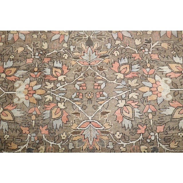 Textile Antique Zabihi Collection Brown Persian Heriz Carpet - 8'8" x 11'1" For Sale - Image 7 of 10