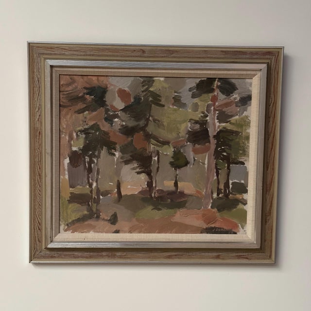 Jan Dahlin, Pine Forest, 1959, Oil on Canvas, Framed For Sale - Image 7 of 18