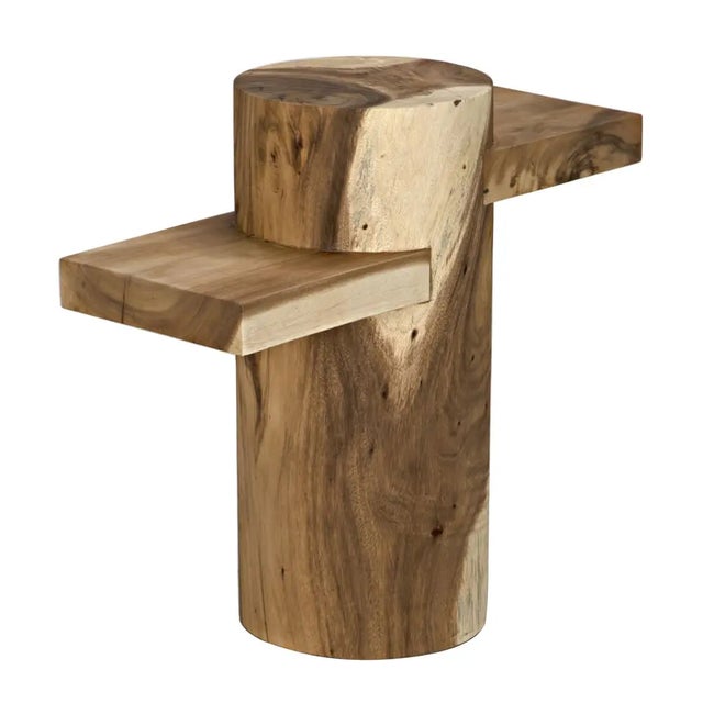 Mid-Century Modern NOIR Tabula Side Table, Munggur Wood For Sale - Image 3 of 6