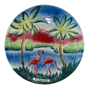 Vintage Flamingo Florida Souvenir Wall Plate