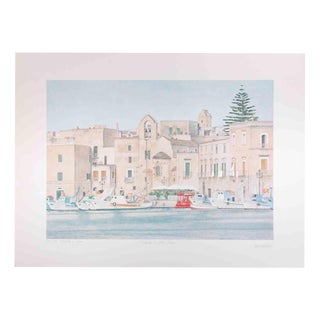 Rosann Cattaneo, When the Port is Silent, Lithograph, 1990s For Sale