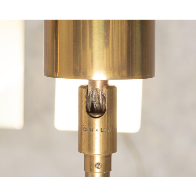 Mid 20th Century Mid 20th Century Koch & Lowy Omi Patinated Brass Pharmacy Floor Lamps - a Pair For Sale - Image 5 of 18