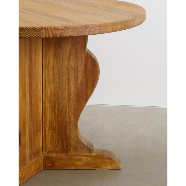 Swedish Modern Lovö Round Side Table by Axel Einar Hjorth for Nordiska Kompaniet, 1930s For Sale - Image 3 of 7