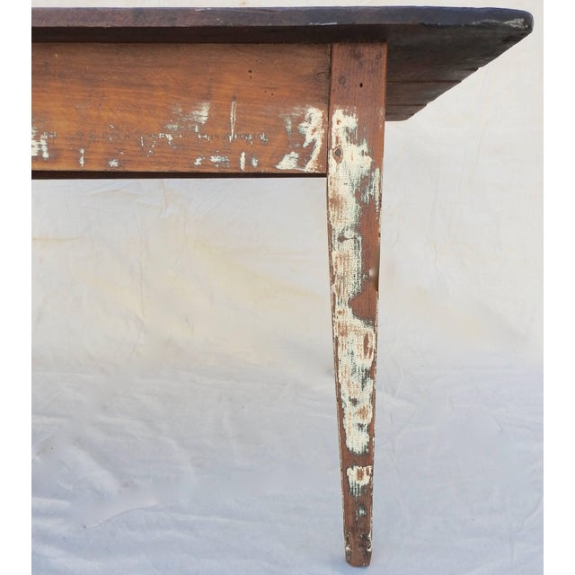 Early 20th Century Primitive Walnut Farm Table For Sale - Image 11 of 13