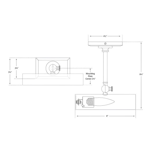 Visual Comfort Chapman & Myers for Visual Comfort Signature 8" Cabinet Maker's Picture Light in Hand-Rubbed Antique Brass For Sale - Image 4 of 4