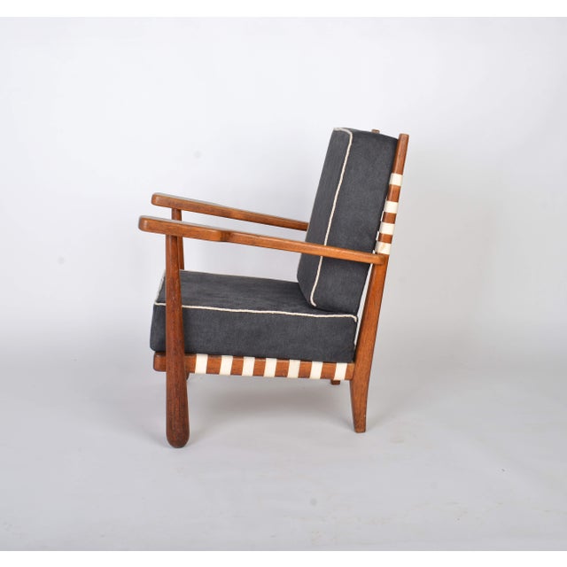 Mid-Century Oak Lounge Chair by Jan Vanek for Krasna Jizba, 1940 For Sale - Image 4 of 10