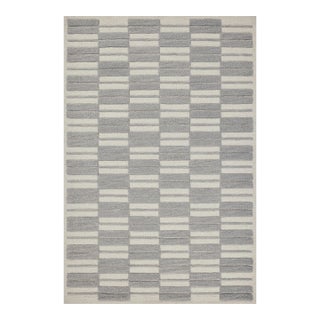 Chris Loves Julia x Loloi Bradley Ivory / Grey 18" x 18" Sample Rug For Sale