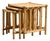 Bamboo and Rattan Nesting Tables, 1970s, Set of 3 For Sale
