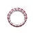 Metal 14k White Gold Natural Ruby Eternity Band, Size 6.5 For Sale - Image 7 of 9