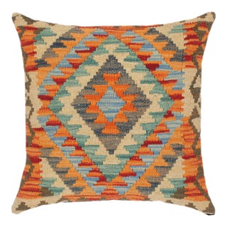 Southwestern Turkish Ninfa Hand Woven Kilim Throw Pillow For Sale
