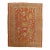 Antique Oushak Carpet, Oriental Rug, Handmade Rug Saffron, Light Blue and Coral For Sale