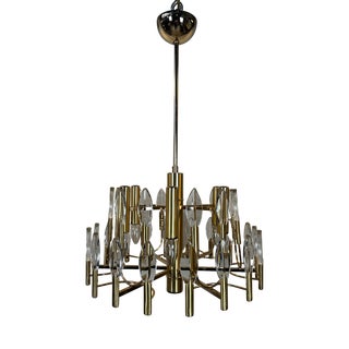 Vintage Chandelier by Oscar Torlasco for Stilkronen, 1970s For Sale