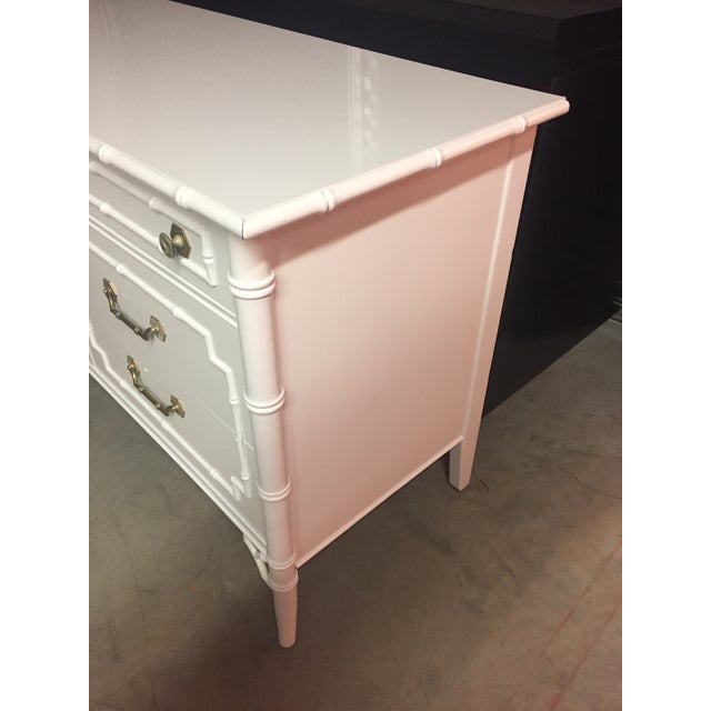 Thomasville White Lacquered Faux Bamboo Allegro Dresser Chairish