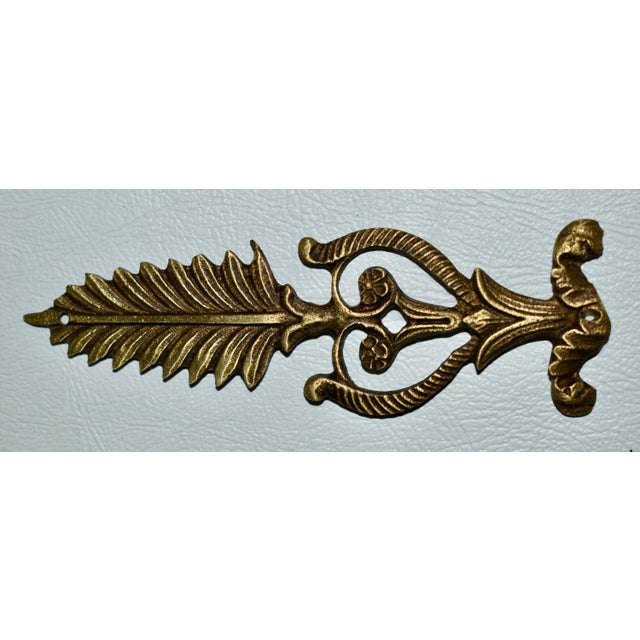 Brass Antique Brass French Empire Style Decorative Furniture Ormolu For Sale - Image 8 of 11