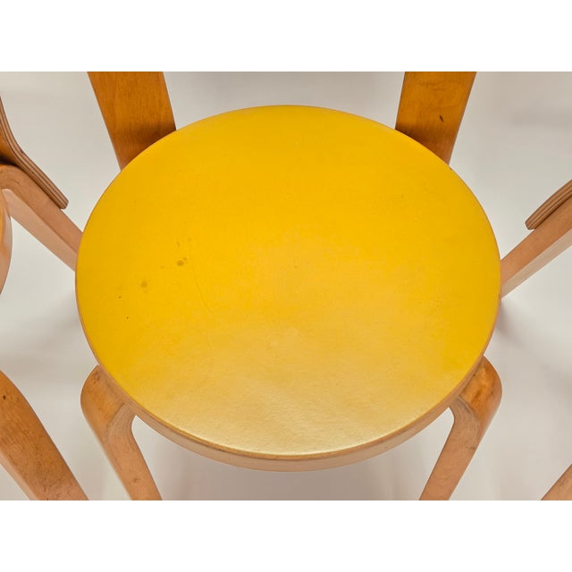 Dl82 Folding Table and 65 Chairs by Alvar Aalto for Artek 1960s, Set of 7 For Sale - Image 15 of 18