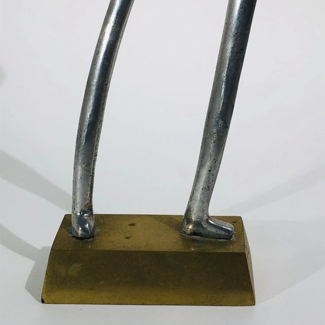 1960s Modernist Aluminum and Brass Figure For Sale - Image 9 of 11