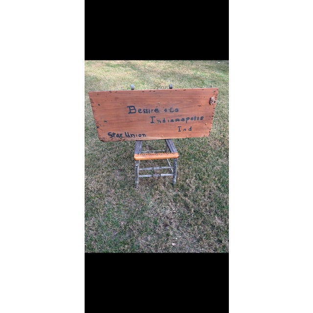 1930s Vintage & Unique Wooden Railroad Crate/Side For Sale - Image 14 of 15