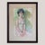 Signed mid-century pastel and watercolour depicting a seated female nude, executed with an expressive yet sensitive...