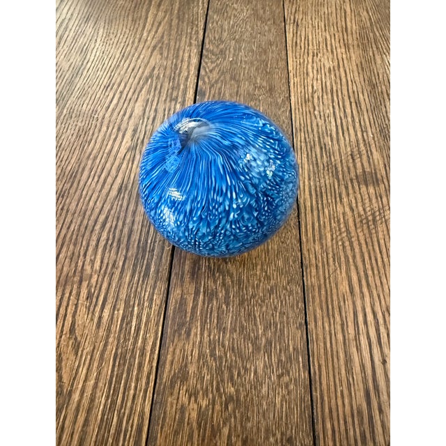 1960s Vintage Ludovico Diaz De Santillana Venini Ball Sphere Blue For Sale - Image 9 of 9