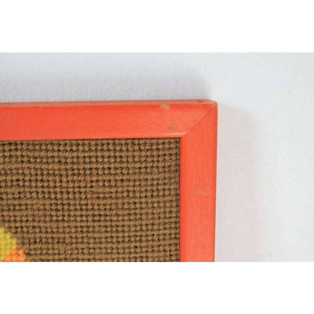 Textile Vintage "Pacific Sunset" Needlepoint Wall Hanging For Sale - Image 7 of 7