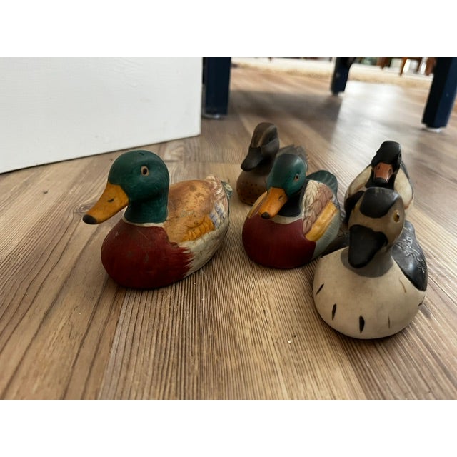 1980s Lot of Vintage Jasco Hand-Painted Ceramic Duck Grooming Brushes For Sale - Image 5 of 9