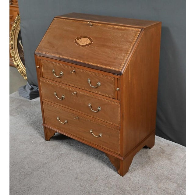 Early 20th Century English Scribe in Mahogany For Sale - Image 9 of 18