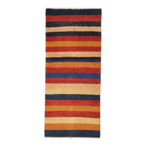 Vintage Hand-Knotted Persian Gabbeh Runner 2'9" X 6'5"