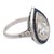 Gia 6.10 Carat Pear Shape Diamond Sapphire Platinum Engagement Ring, Size 6.75 For Sale - Image 4 of 8
