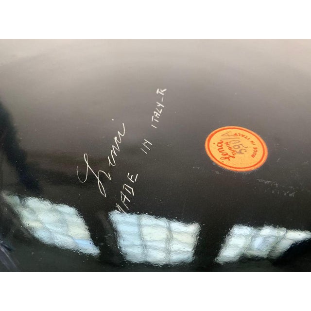 Ceramic Plate Glazed in Orange and Black by Lenci Torino, 1960s For Sale - Image 12 of 14