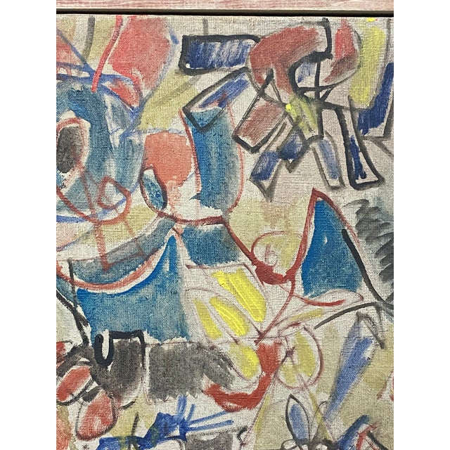 1960s "Flight of Fancy" Abstract Expressionist Oil Painting by Sara Skolinik, Framed For Sale - Image 9 of 13