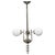 Czechoslovak Art Deco Nickel Chandelier with Opaline Glass Globes, 1930s For Sale - Image 12 of 12