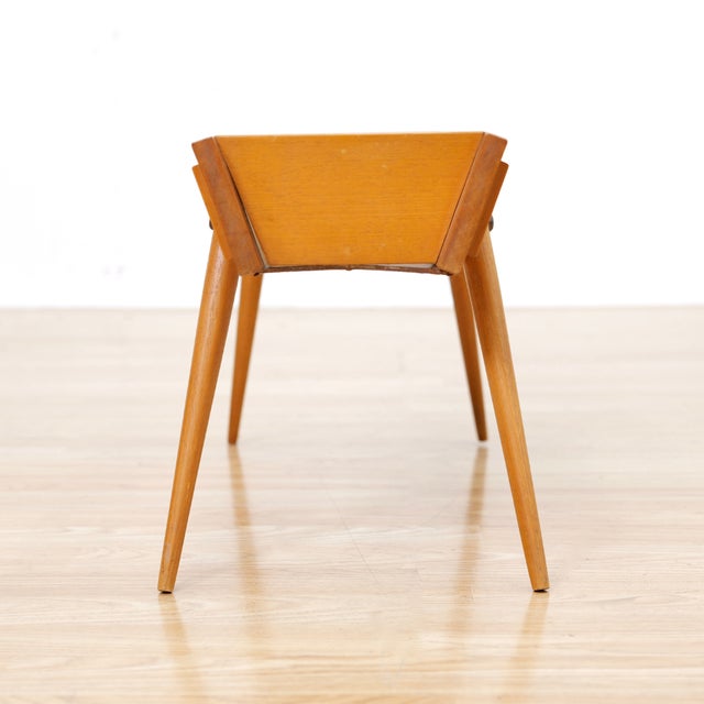 Brown Mid Century Atomic Wooden Plant Stand For Sale - Image 8 of 9