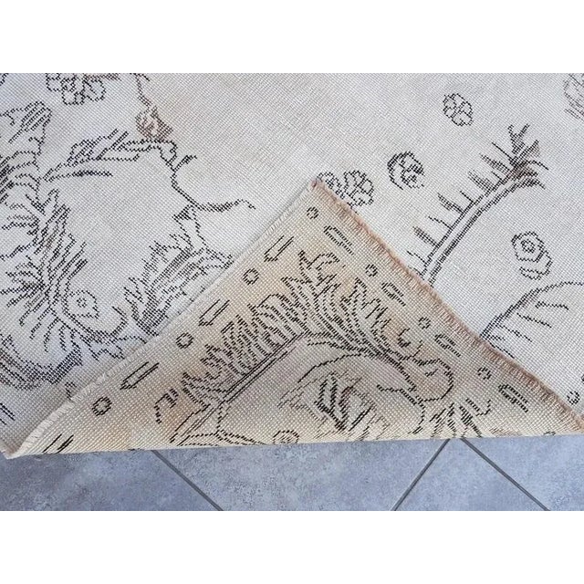 1960s Floral Handknotted Vintage Tribal Rug For Sale - Image 10 of 11