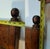 Victorian-Style Antique 2-Panel Wooden Room Divider Screen, Hand-Painted Leaf Design For Sale - Image 9 of 10