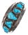6.25" Mark Chee (1914-1981) Navajo silver cuff bracelet with turquoise For Sale