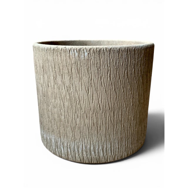 1960s Mid Century Gainey Ac-10 Nuts & Bolts Sgraffito Architectural Pottery Planter For Sale - Image 5 of 7