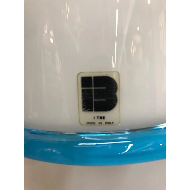 White Pair of Murano Italy Glass Dome Top Pendant Lights by Lighting Company I3 For Sale - Image 8 of 9