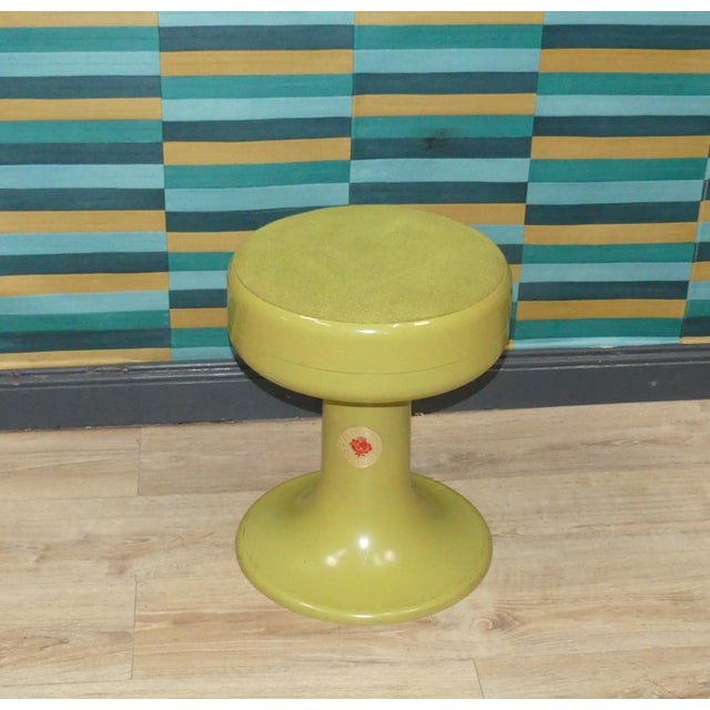 Green Vintage Stool by Isoklepa, 1970s For Sale - Image 8 of 8