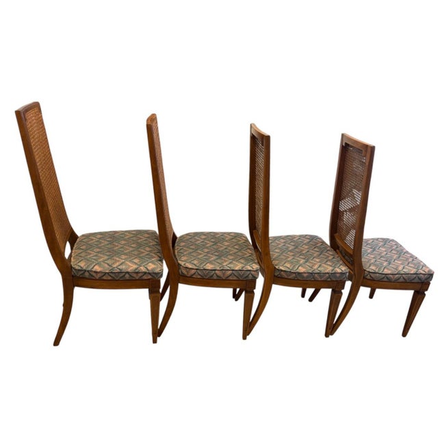 Mid 20th Century 1970s Neoclassical French Regency Cane Back Dining Chairs – Set of 4 For Sale - Image 5 of 12