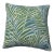 Indoor Outdoor Teal Perennial Pillow Cover With Palm Leaves Print For Sale