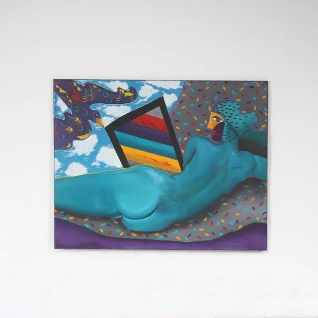 Cecile De Bruijn, Venus Painting, 1980s, Fabric & Paint For Sale - Image 10 of 10