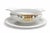 Art Deco Noritake 42200 Gravy Boat W/Attached Under Plate, Pristine Condition 1940s For Sale - Image 3 of 4
