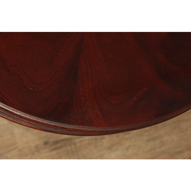Late 20th Century Colony Furniture Chippendale Style Round Mahogany Side Table For Sale - Image 5 of 12